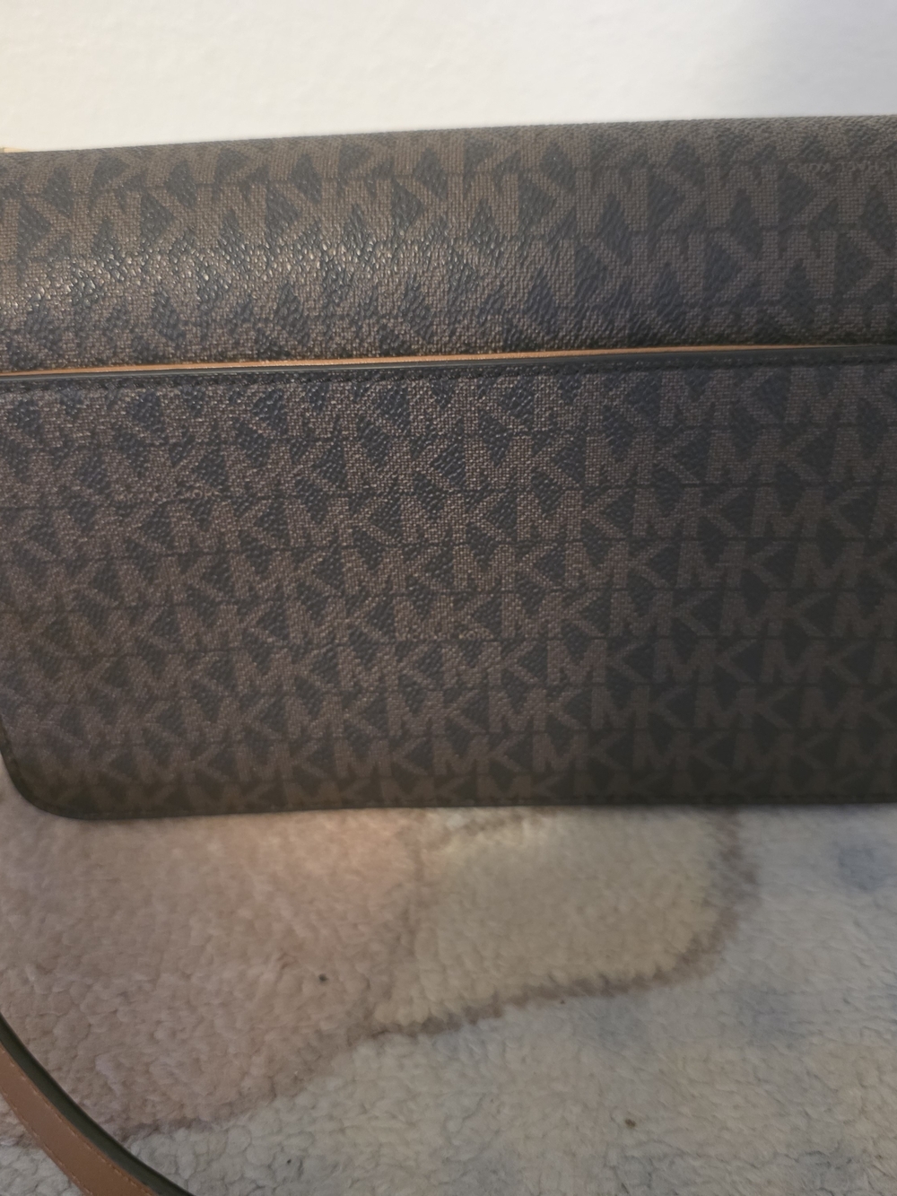 Michael Kors Brown/Black Logo Crossbody Bag with Stud Detail - Picture 3 of 6